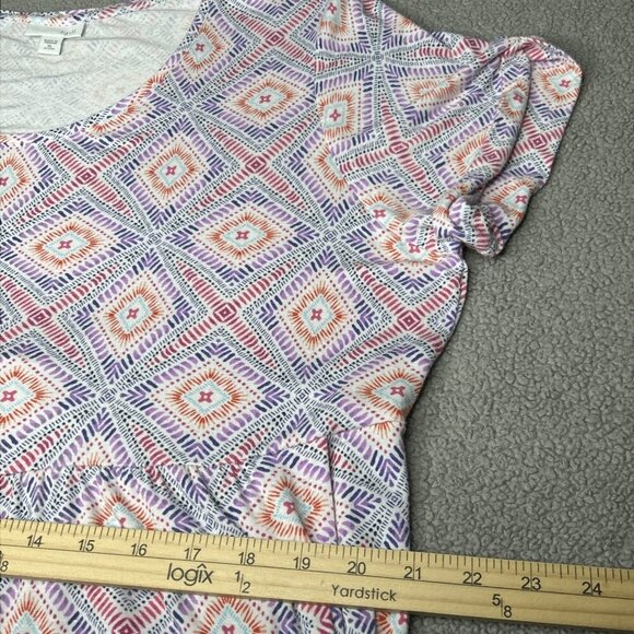 J Jill Dress Extra Large Petite Shift Geometric Pockets Empire Soft Stretch XLP - Picture 13 of 15